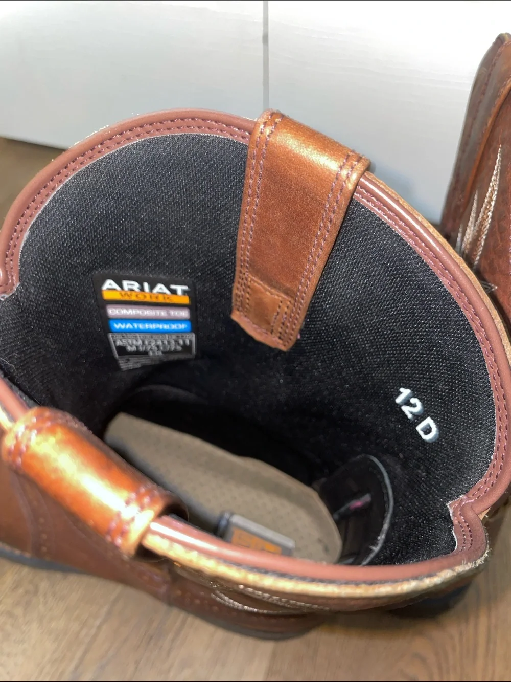EUC Ariat WorkHog H2O Composite Toe, Waterproof Work Cowboy Boots Size 12D US